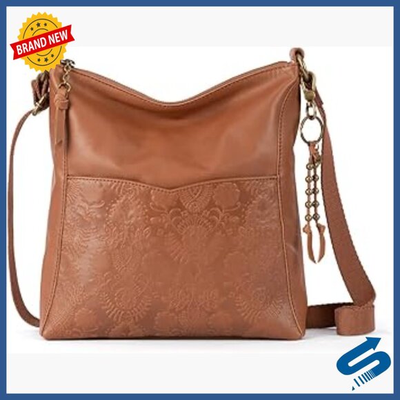 Leather Crossbody Bag with Adjustable Strap Multiple Pockets for Everyday